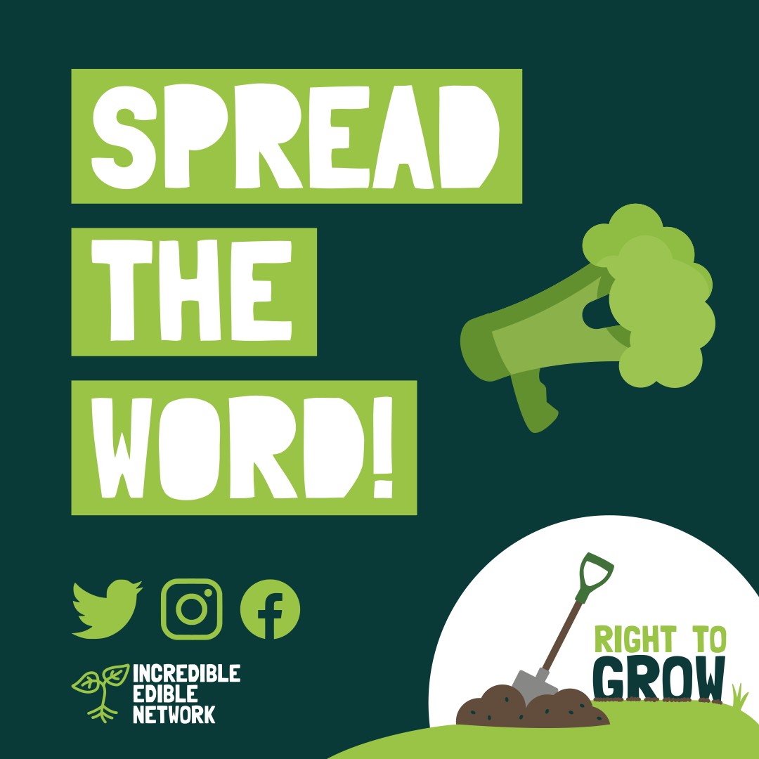 RTGCampaign's tweet photo. We need your help in spreading the word about the Community Right to Grow campaign. Please share our profile, retweet and repost what we do, and letโs be the change together!
๐ฑ ๐
#BeTheChange #CommunityRightToGrow #IncredibleEdible https://t.co/Rj9m70A5DX