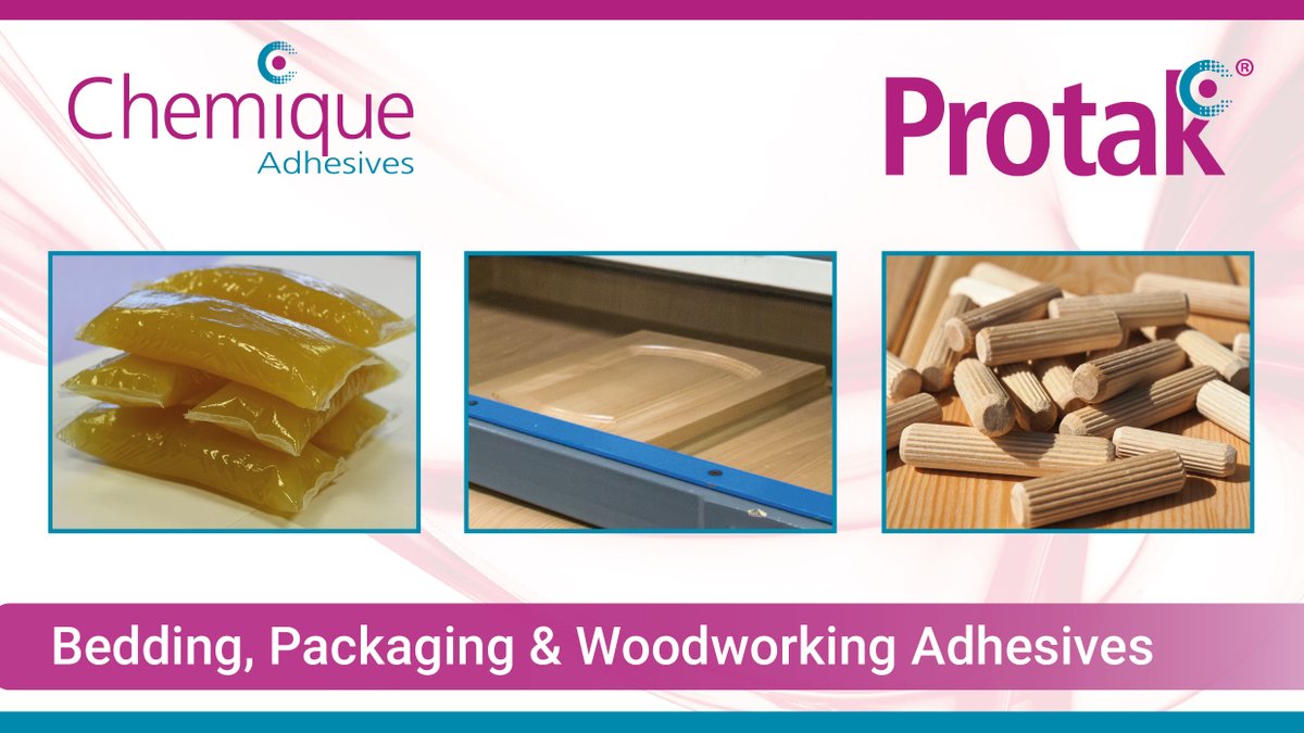 Chemiqueuk's tweet image. Our Protak range includes a variety of adhesives consisting of hot melts, membrane press adhesives and PVA’s.

Suitable for:

✅ Edgebanding
✅ Mattress manufacturing
✅ Furniture assembly
✅ Vinyl wrapped doors &amp;amp; more!

👉 bit.ly/2JgwHqm

#adhesives #hotmelts #ukmfg