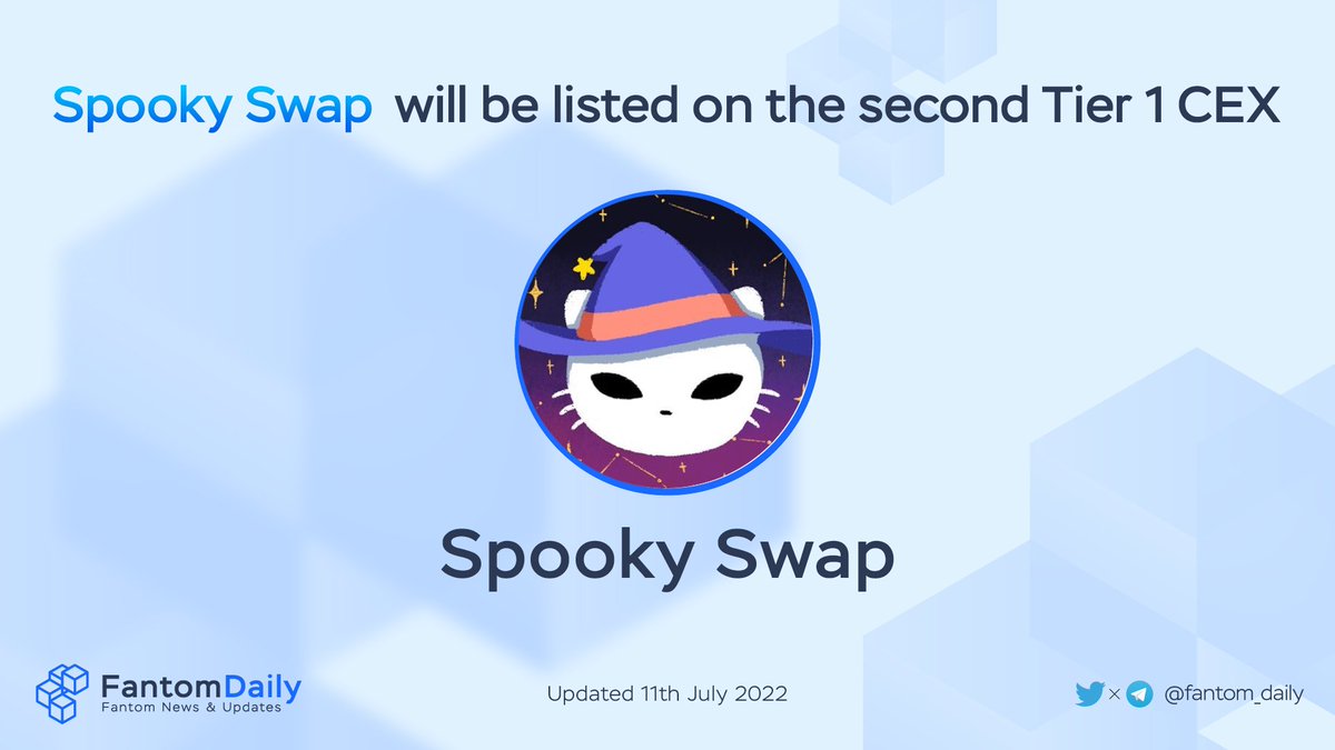TONDailyTK's tweet photo. ICYMI, @SpookySwap will be listed on the second Tier 1 CEX

This was passed in the last proposal voting. If successful, Spooky Swap will be the first native #Fantom projects to be listed on >1 major CEXes 🔥

#binance, #FTX or something else? Comment your guess 👇

#FTM $FTM $BOO https://t.co/vN41hV5ncd
