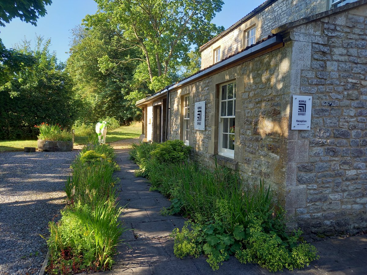 Day one back to work after a couple of weeks break.  Lovely weather to bike in and greatful for the beautiful situation of our offices <a href="/RippleEffectNGO/">Ripple Effect</a> #countryside