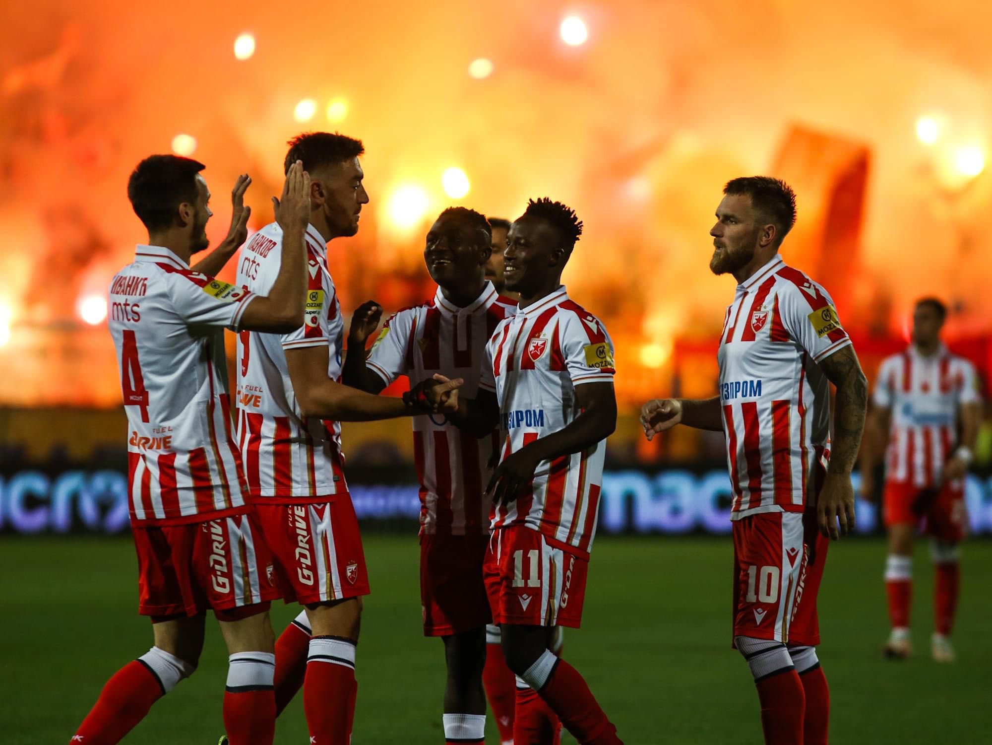 Osman Bukari of FK Crvena zvezda celebrates after scoring the team's  News Photo - Getty Images