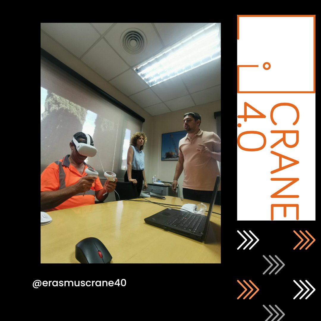 erasmuscrane40's tweet image. 📣From the 27th of June, I-Box Create &amp;amp; SGS have implemented the pilot training of the #Crane40 project financed by the EU
We were kindly hosted by Grúas Rigar in their facilities in Valencia.
#europeanunion #erasmusplus #erasmuscrane40 #training #cranes #VR