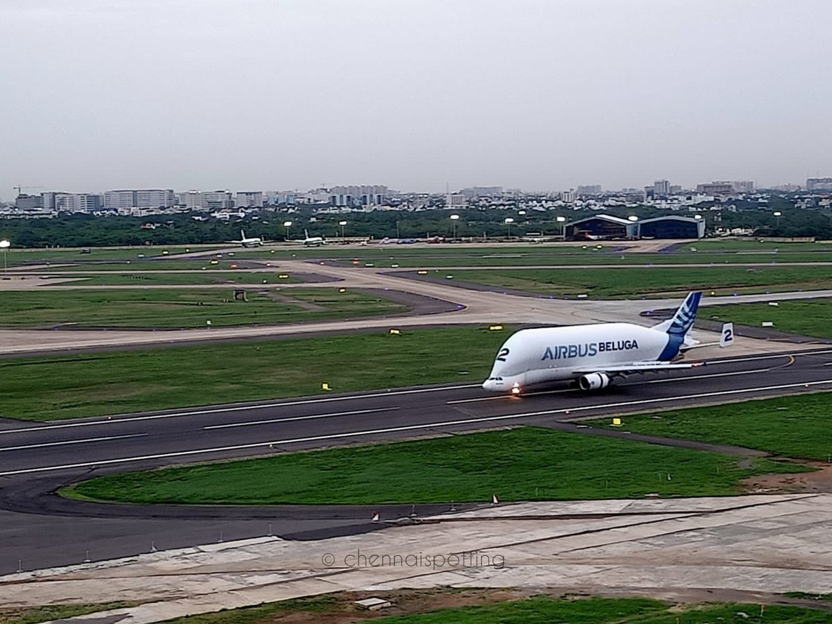 ChennaiSpotting's tweet image. For the first time one of the worlds largest cargo transporter @Airbus A300-600ST Beluga (Registered as F-GSTB) landed at @aaichnairport this morning.
.
.
@ChennaiFlights @aerowanderer @UpdatesChennai @maaaviationpic1 @VinTN @ChennaiAirport @capthemanth05 #chennaiairport