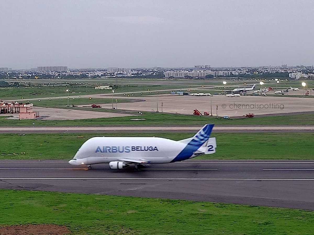 ChennaiSpotting's tweet image. For the first time one of the worlds largest cargo transporter @Airbus A300-600ST Beluga (Registered as F-GSTB) landed at @aaichnairport this morning.
.
.
@ChennaiFlights @aerowanderer @UpdatesChennai @maaaviationpic1 @VinTN @ChennaiAirport @capthemanth05 #chennaiairport