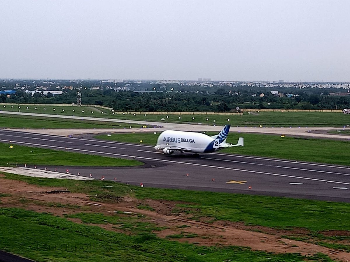 ChennaiSpotting's tweet image. For the first time one of the worlds largest cargo transporter @Airbus A300-600ST Beluga (Registered as F-GSTB) landed at @aaichnairport this morning.
.
.
@ChennaiFlights @aerowanderer @UpdatesChennai @maaaviationpic1 @VinTN @ChennaiAirport @capthemanth05 #chennaiairport