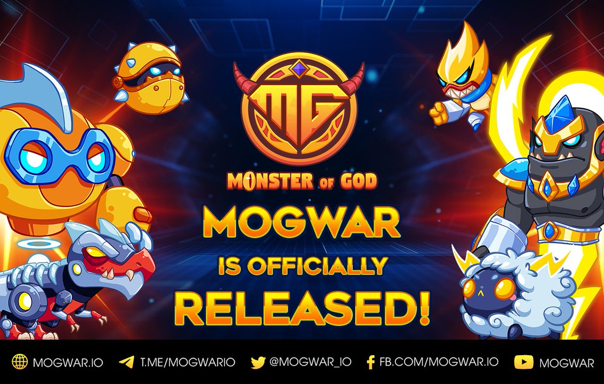 🔥MOGWAR IS OFFICIALLY RELEASED!🔥 👉Download: download.mogwar.io ✅Android: download.mogwar.io/builds/MOGWAR.… ✅IOS: apps.apple.com/us/app/monster… 👉Register your account: marketplace.mogwar.io/login# 👉Registration instructions: docs.google.com/spreadsheets/d… 🤩It's time to play MOGWAR!