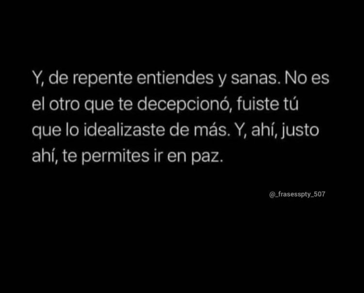 Y lo más difícil fue aceptar que no era la persona correcta, hasta que hoy con un acto logré ver más allá de una linda sonrisa  
Logré ver que es más importante mi paz y mi felicidad 🥹❤️ amor propio