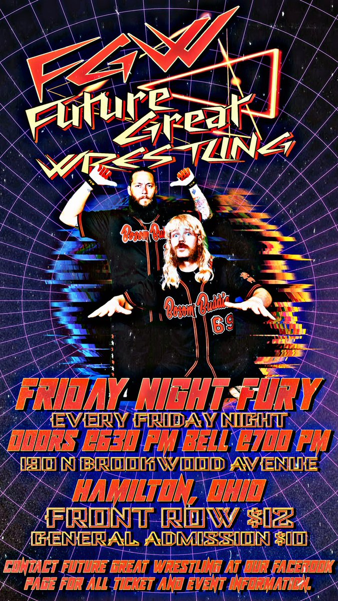 This is a Bosom Buddies show flyer for <a href="/TheFGW/">FutureGreatWrestling</a> created by <a href="/ProductOfGG/">G.G.Graphics</a>.
•Follow us because we rule ass
•Follow FGW for WEEKLY wrasslin action
•Follow ProductOfGG if you’re interested in @GGJacobs69 graphic design stuff.
#independentwrestling #diy #BBforever