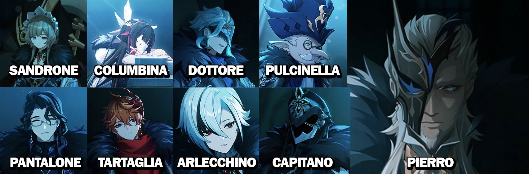 ashikai on Twitter "All the known Fatui Harbingers labeled (excluding