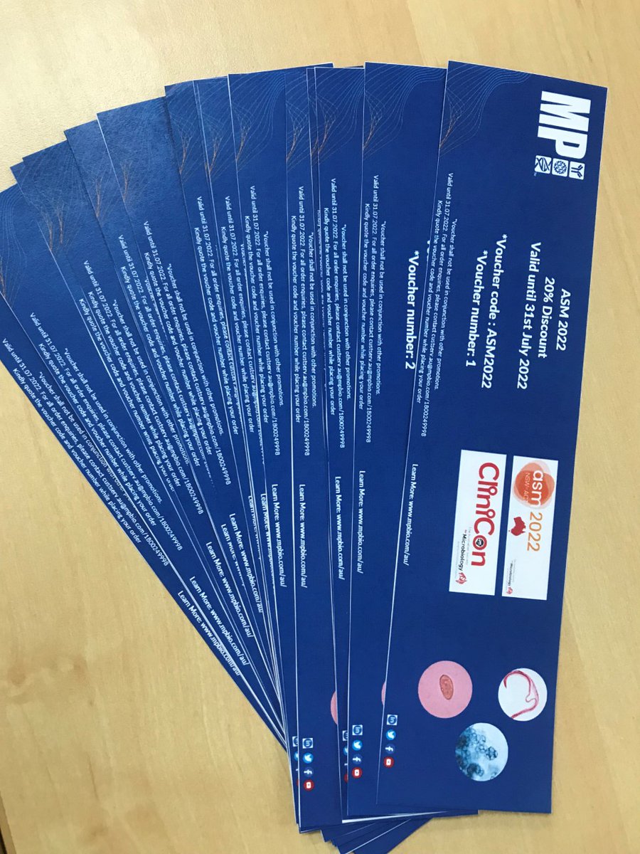 MPBio_Aus's tweet photo. #2022ASM is here! The first 20 booth attendees attending MP Bio's booth get a 20% discount on their orders. Grab your discount voucher from our booth #15.
@AUSSOCMIC
#microbiology #PhD #research #scicomm #mpbio #sampleprep #fastprepper #Sydney #parasitology https://t.co/7clGW8UkDT