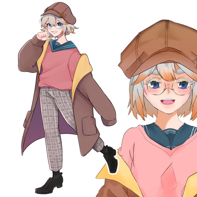 キャスケット帽のtwitterイラスト検索結果