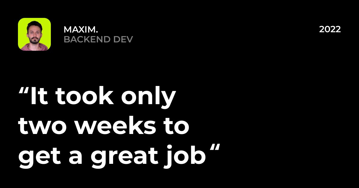 TalentServiceAI's tweet photo. We keep telling you about coders’ experience with Talent Service. Read the story of Maxim, a Python backend developer:
https://t.co/r3uBymUfbt https://t.co/QAuXpmITbC