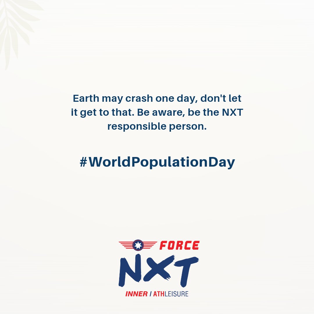force_nxt's tweet photo. Don't ignore #WorldPopulationDay

#Population #PopulationControl #BeAware #BeConscious #BringChange #ForceNXT #GoForNXT https://t.co/pYGv4mdMiJ