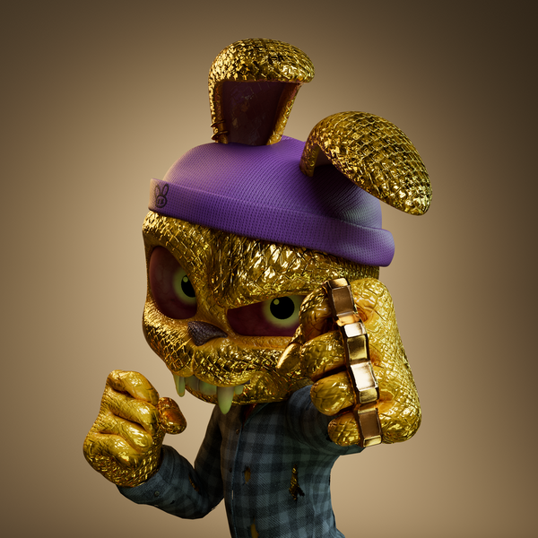 Jamesjimjimmy's tweet photo. Been watching this Mutant for quite a few months &amp; I just added him to the ZUGZ BUNNY Family! 

Welcome, welcome &amp; welcome my savage Golden Grail!

So grateful to have picked him up!

@mypethooligan @amgistudios #karrotgang #NFTs @luke_skyhopper @Hai420Skai  @VLenler #karrotforce https://t.co/InqDnMg5GW
