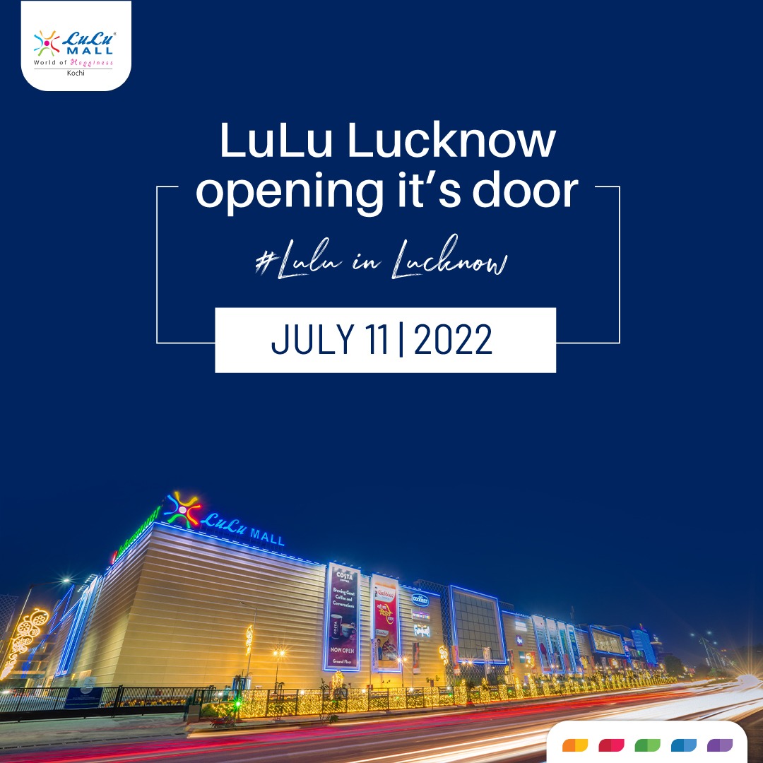 Our Lulu family is elated to announce that we're now opening at Lucknow on the 11th of July !! We promise you a terrific time and hope you as rejoice as we are to experience all the lucky charms ✨✨✨ #LuLu #LuLuMall #ShoppingMall #GrandOpening #LuLuLucknow #OpeningSoon #India