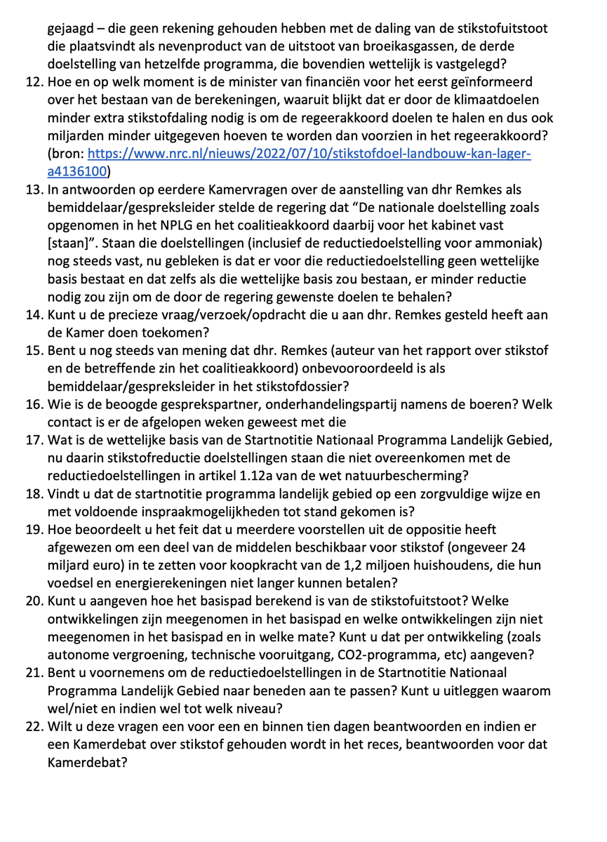 Samen met <a href="/lientje1967/">Caroline van der Plas</a> stel ik deze Kamervragen:
- We willen deze stukken binnen 24 uur ontvangen.
- Zijn deze stukken (van het ministerie van Kaag) gedeeld met andere ministers, met Kamerleden, met wie eigenlijk?
(2)