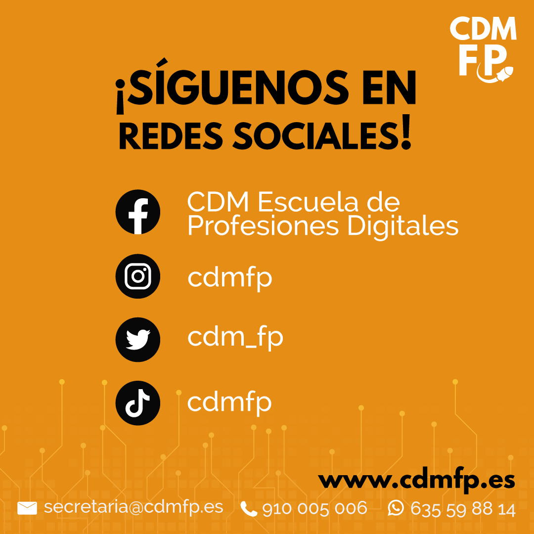 cdm_fp's tweet photo. ¿Estás pensando en estudiar una #FP? 📚

¡Esto va a interesarte! Ya han salido las #BECAS para estudiar #formacionprofesional en centros privados de #ComunidadDeMadrid 😱😱

¡Impulsa tu futuro profesional con CDM FP! 💪🚀
910 005 006 / secretaria@cdmfp.es
https://t.co/luVS0zduiH https://t.co/jrov3fjIKl