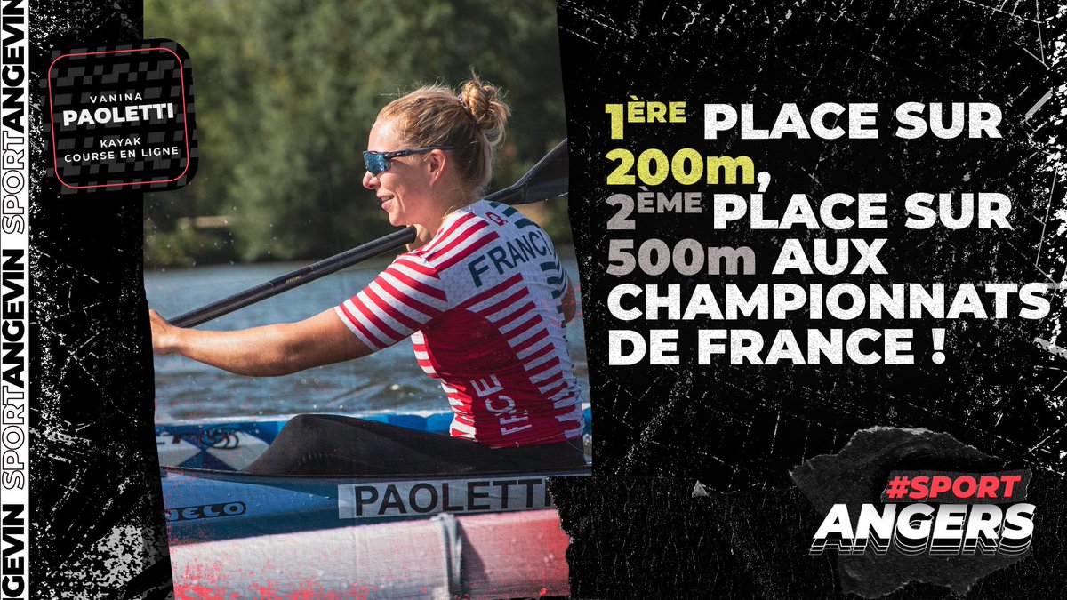 🥇Une autre Angevine a particulièrement brillé ce week-end ! @Vanina_Pao, qui remporte le 200m K1, et médaille🥈sur le 500m en K1 ! #TeamAngersSport 💥 #SportAngers #LaDalleAngevine 👊