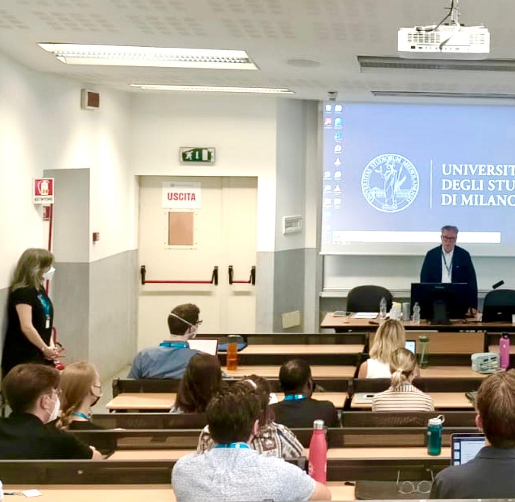 <a href="/GPMazzoleni/">Gianpietro Mazzoleni</a> &amp; Patricia Moy welcoming the participants of the 7th <a href="/MilanPolcomm/">Milan Polcomm Summer School</a>. We are so excited to start an awesome week of lectures and workshops!