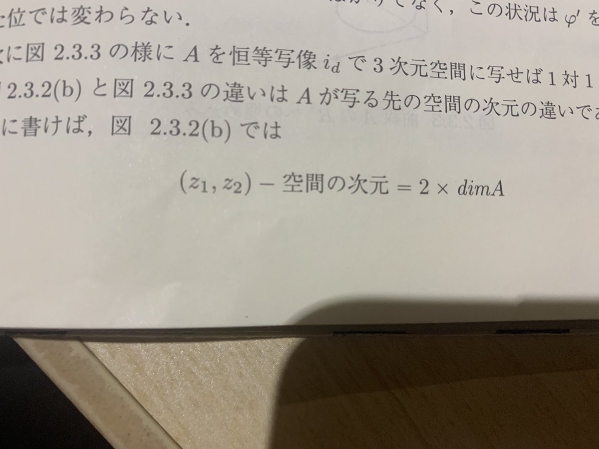 2247taka's tweet photo. 誰がこの式みて真ん中の横棒を引き算じゃないと思えるのだろうか、（z_1,z_2）をどう実数で捉えたらいいのか1時間考え続けてたのに https://t.co/OFrHKYUbtL