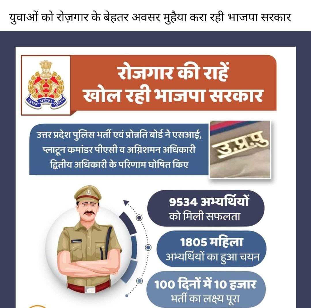 #Thanks_For_UPSI_9534
No doubt before your goverment,Exams like UPSI was a five year plan,But due to your guidance and dedication upsi vacancy has completed in 100 days,Now we are eagerly waiting for our joining.
<a href="/myogiadityanath/">Yogi Adityanath</a>
<a href="/myogioffice/">Yogi Adityanath Office</a>
