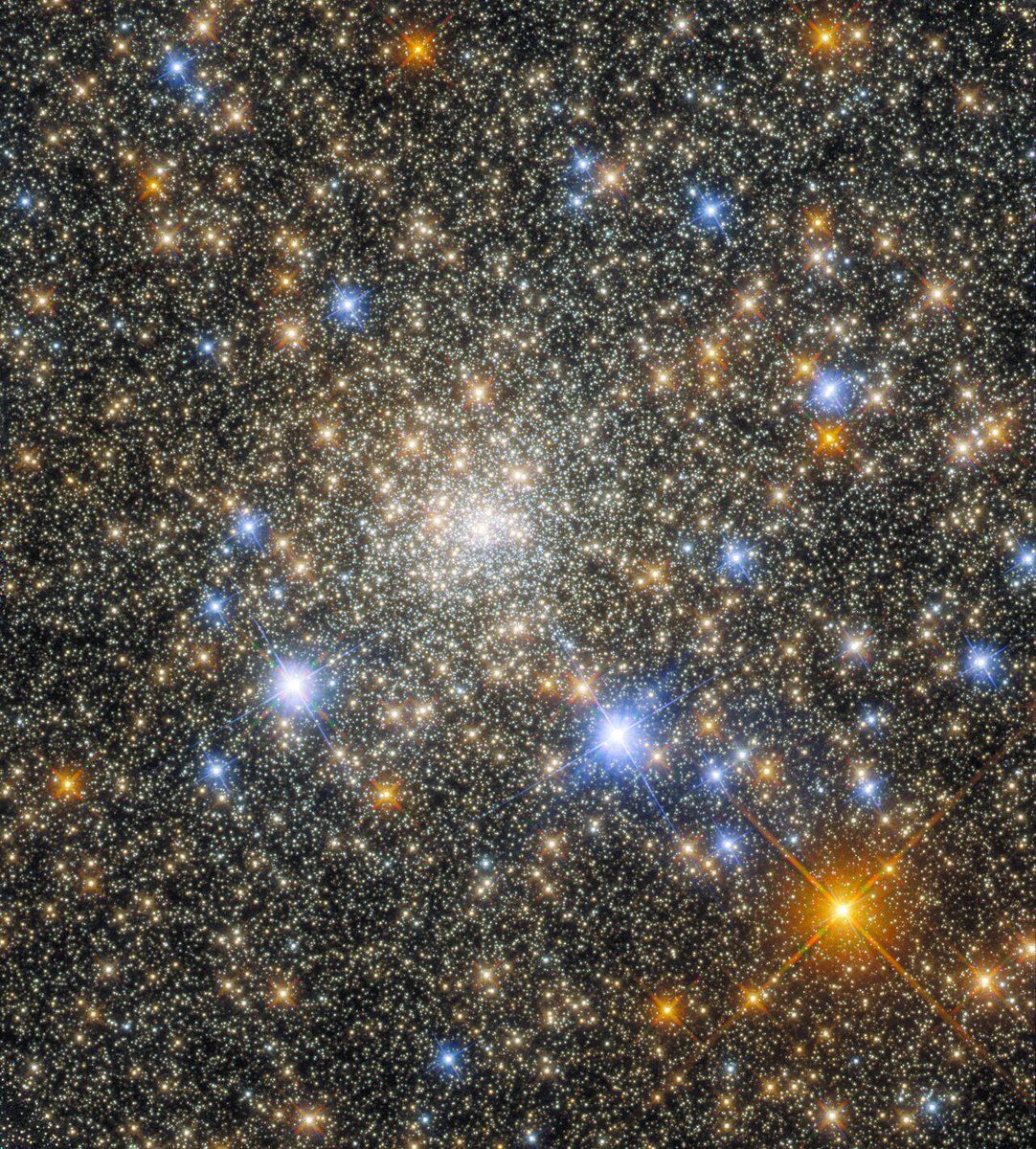 HUBBLE_space's tweet photo. Our latest Picture of the Week features a portrait of a globular cluster: Terzan 2 in the constellation Scorpio. Globular clusters are stable, tightly gravitationally bound clusters of tens of thousands to millions of stars. 

🔗 https://t.co/wgDQ89bsyM https://t.co/0IDIdfNtev