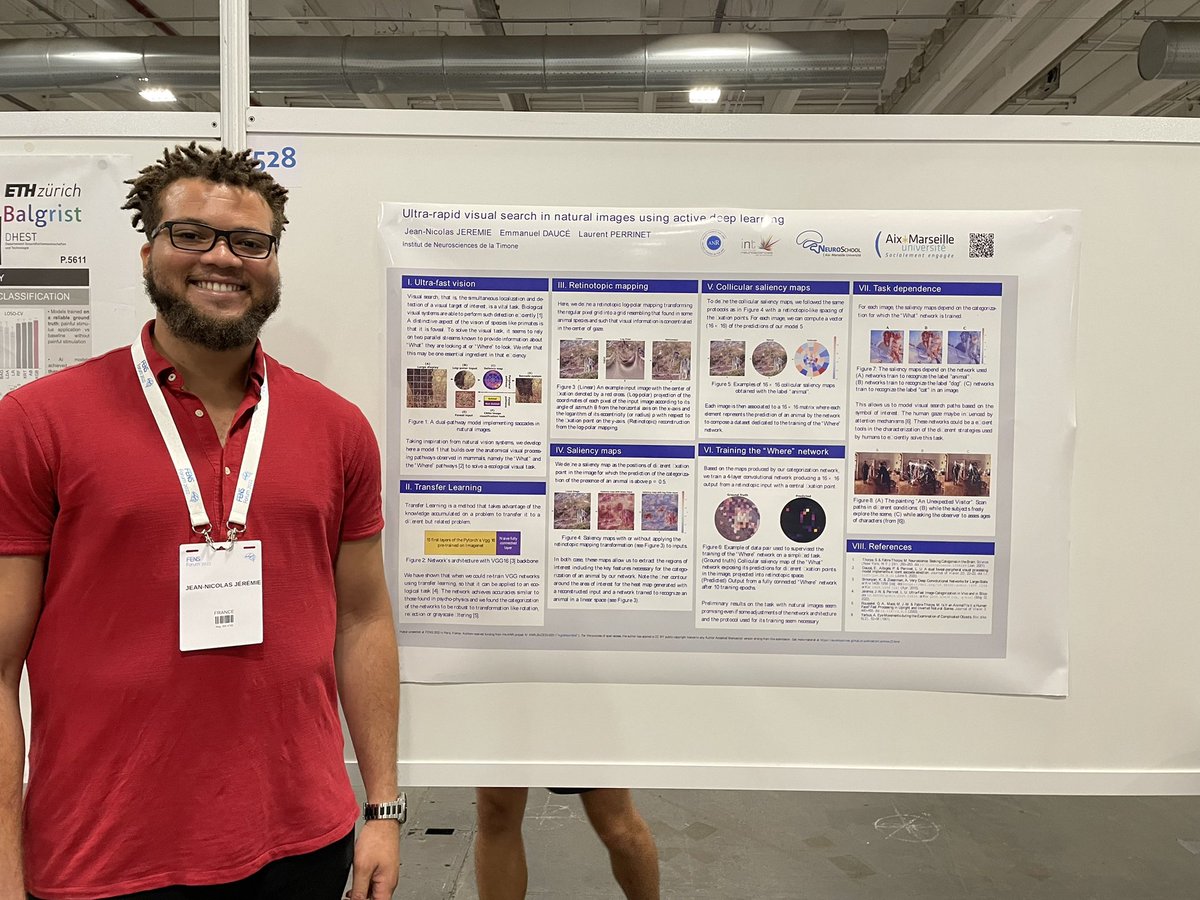Mélina Cordeau (@cordeaumelina) on Twitter photo 👉🏼 Jean-Nicolas Jérémie @JnJerem
📍Poster session at #FENS2022
🎯 Ultra-rapid visual search in natural images using active deep learning.
#FENSAmbassador <a href="/SocNeuro_Tweets/">Société des Neurosciences</a> @laurentperrinet 1/2 👉🏼 Jean-Nicolas Jérémie @JnJerem
📍Poster session at #FENS2022
🎯 Ultra-rapid visual search in natural images using active deep learning.
#FENSAmbassador <a href="/SocNeuro_Tweets/">Société des Neurosciences</a> @laurentperrinet 1/2