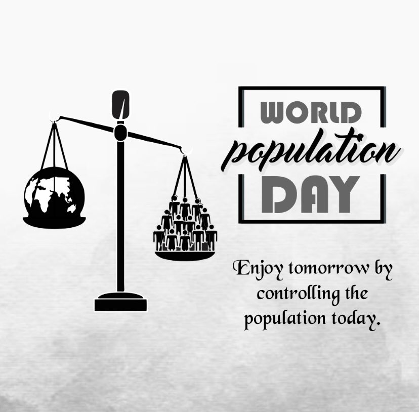 sanjeevjaurasi's tweet photo. To save the country, to protect the tomorrow, we have to control the "Population" today.
#विश्व_जनसंख्या_दिवस  #WorldPopulationDay
#जनसंख्या_नियंत्रण_कानुन https://t.co/H5jVvhczhN
