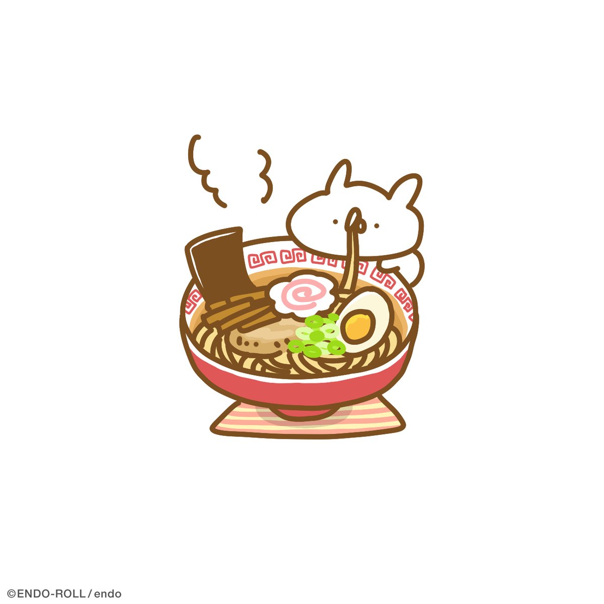 「皆さんは何ラーメンが好きですか?

  🐰 🐰 🐰
  🍜 🍜 🍜 」|うさぎ帝国のイラスト