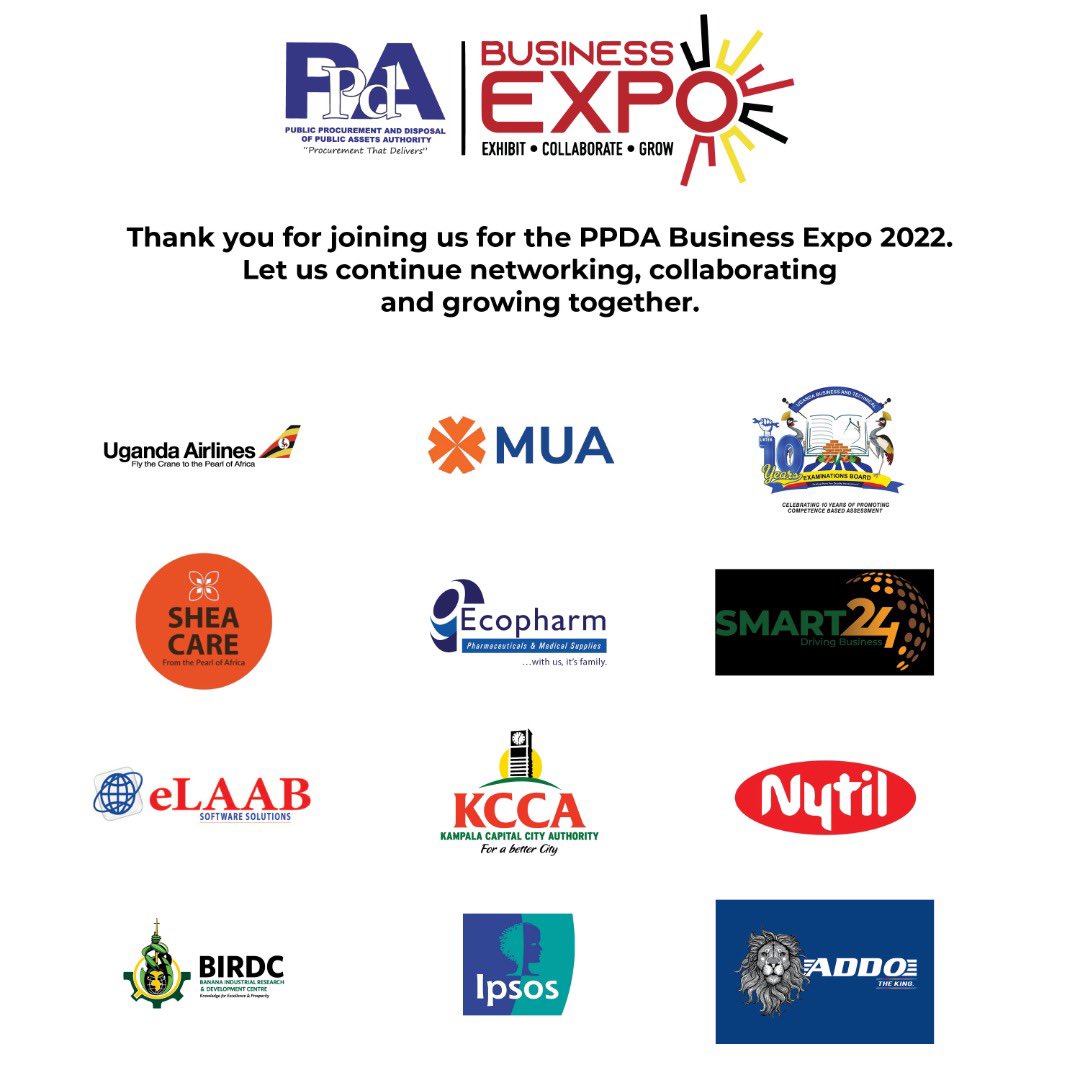 PPDAExpo's tweet photo. Thank you all for joining us for the #PPDABusinessExpo2022.
We are looking forward to having you again at the next expo. https://t.co/mhMvHMH86E