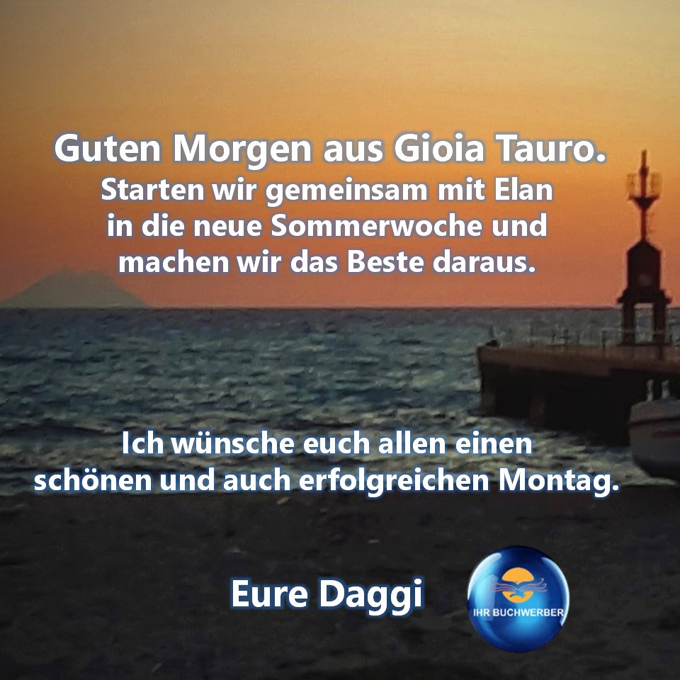 DaggiGeiselmann's tweet image. Guten Morgen 😘
Aufgestanden bin ich schon mal. 😃
Wach werden kommt dann gleich wenn der Kaffee wirkt und dann auf in die nächste Sommerwoche.
Schönen und erfolgreichen Montag wünsche ich euch allen. 😘
Eure Daggi - IHR BUCHWERBER
ihrbuchwerber.online