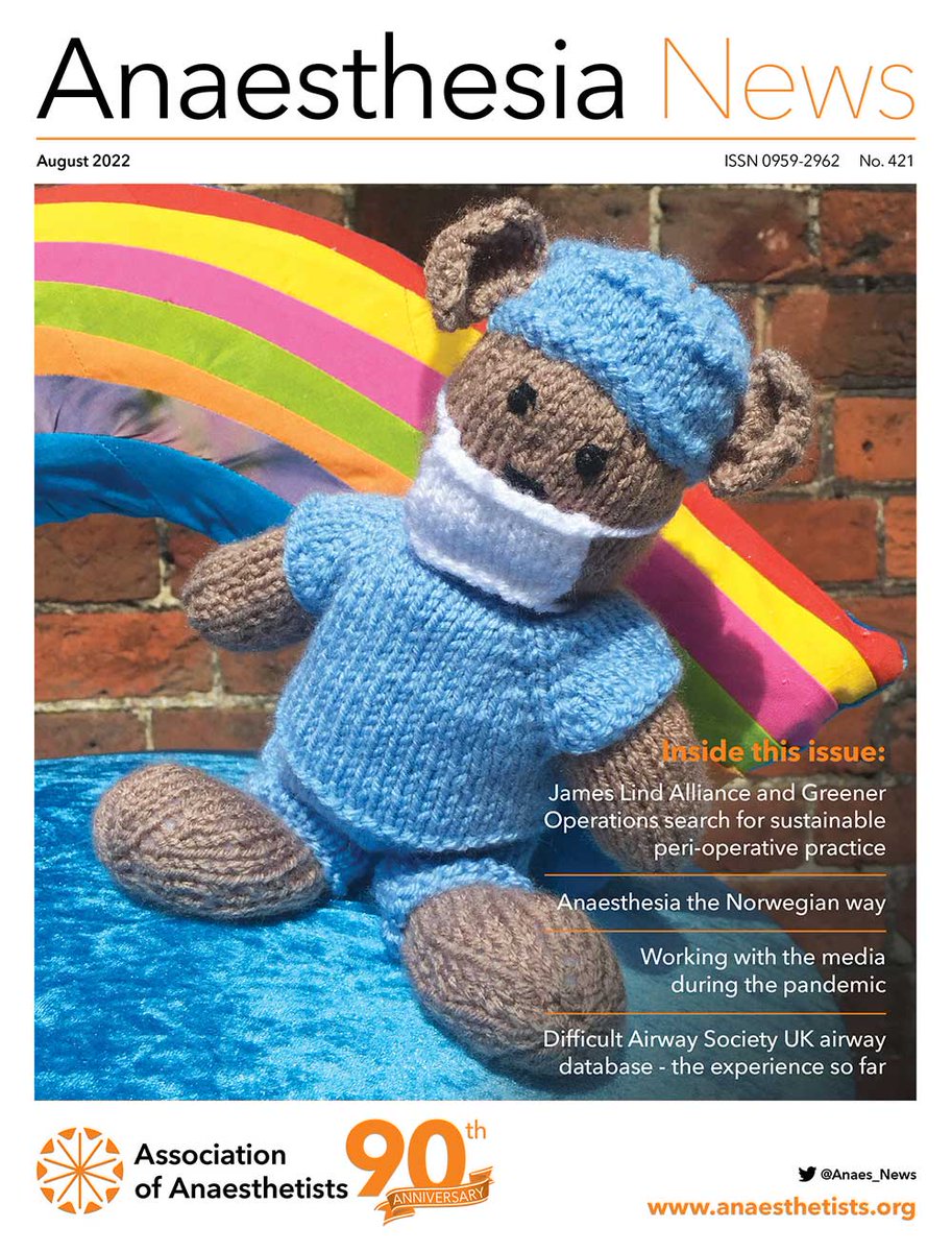 The August issue of Anaesthesia News is live on the website now! 

Log in to read about the James Lind Alliance and Greener Operations search for sustainable practice; Anaesthesia the Norwegian way; and more! 
👉ow.ly/LbG150JRzeZ