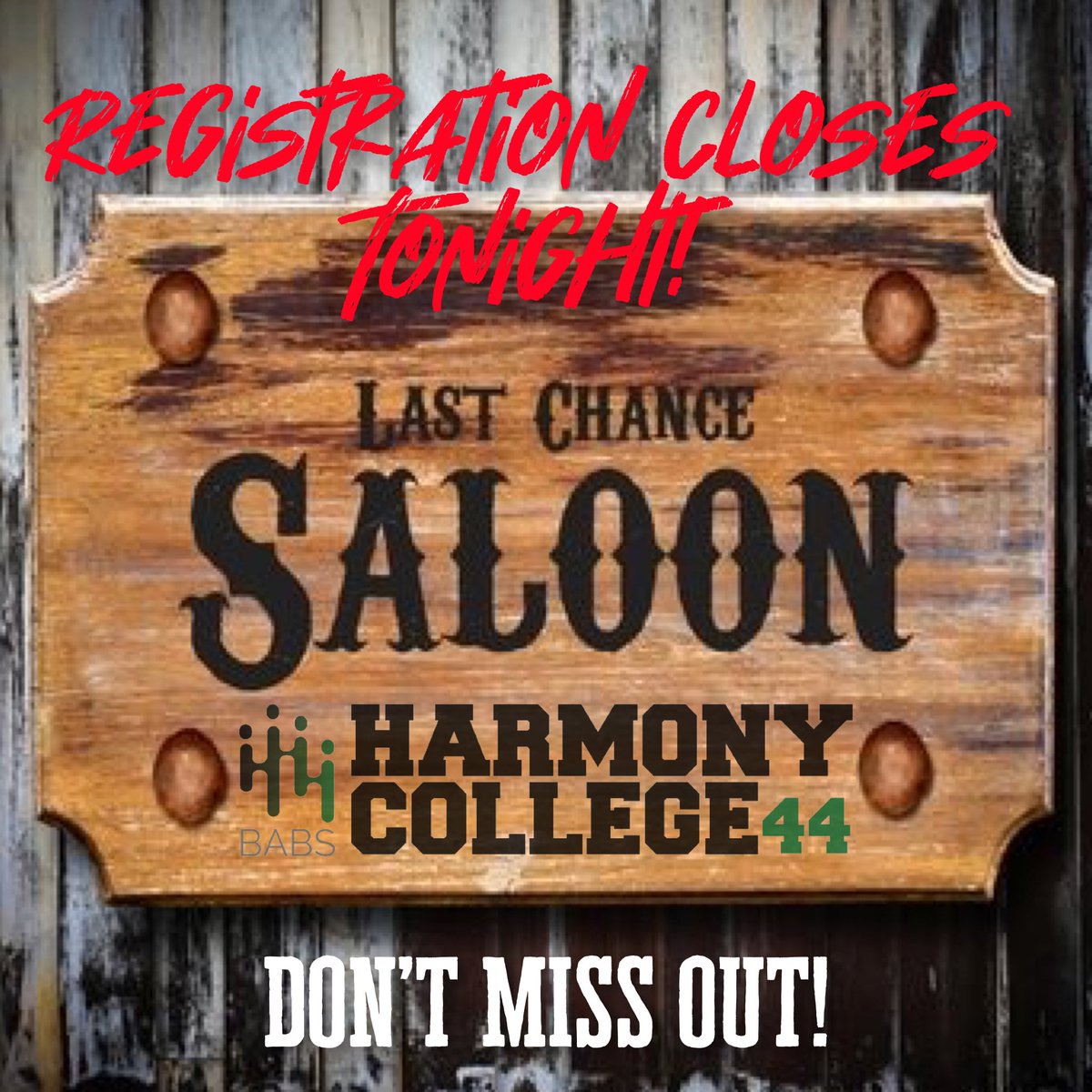 Given the hot weather, we thought a drinking theme might be in order for our last Registration reminder!
But this really is your last chance to register for Harmony College. The registration doors close tonight!
Don’t delay, to enrol, head here;
singbarbershop.com/harmony-colleg…