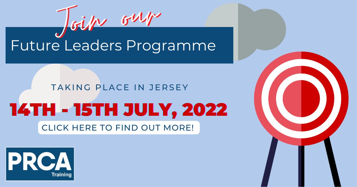 Calling all PR and comms professionals looking to step into future leadership roles!

With just 6️⃣ spaces remaining, join our <a href="/PRCAtraining/">PRCA Training</a> team this week in Jersey to learn the essential skills of leadership.

👉Book now: ow.ly/XF5150JPqJh |  <a href="/Fordiham/">Jane Fordham</a> <a href="/barphi1/">Barbara Phillips</a>