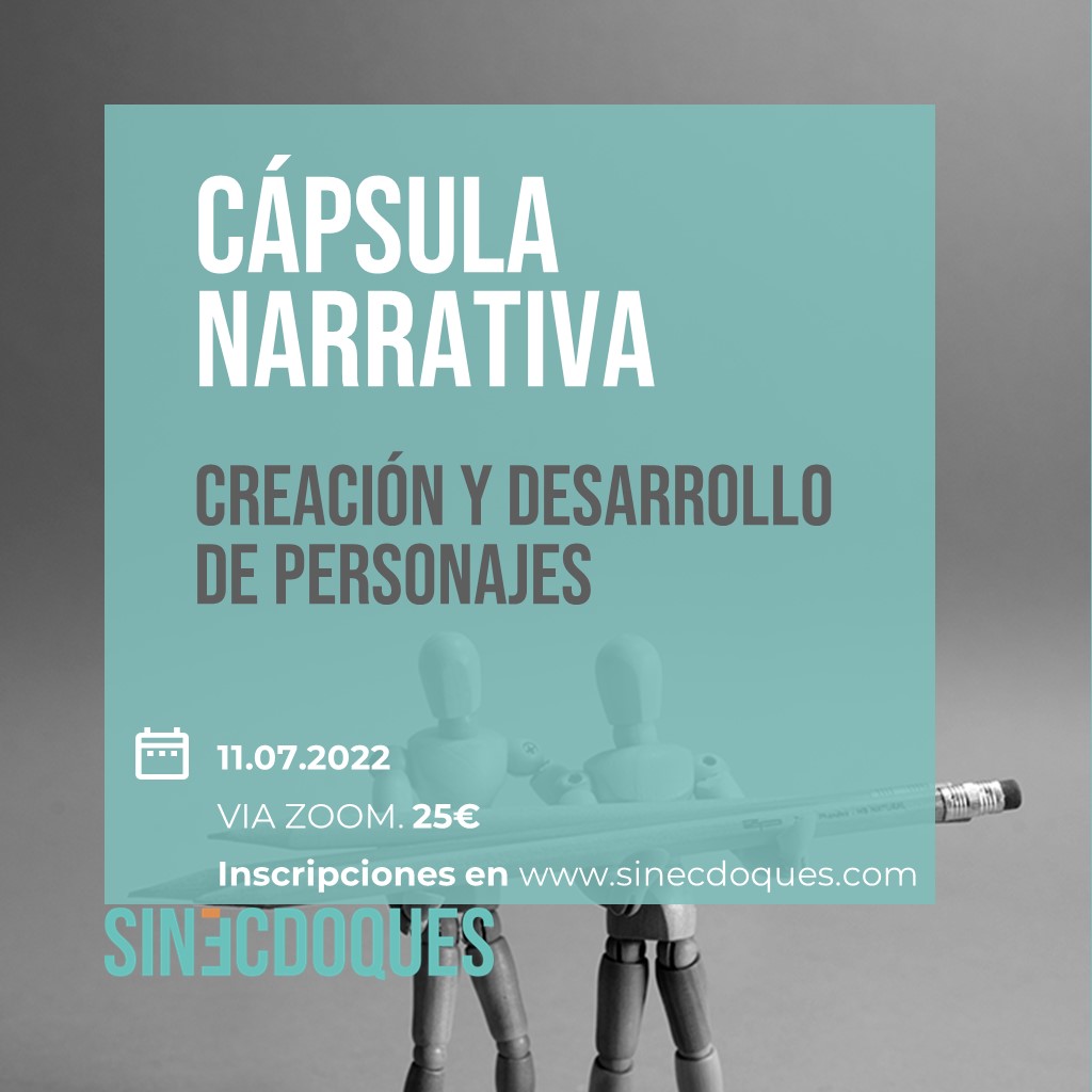 ¿Quieres aprender a crear personajes coherentes para tus escritos? ¿Los protagonistas toman el control de tu historia o tienes dudas sobre si pones demasiado de ti en ellos?
Hoy, de 18:30 a 20:00, via Zoom.
Inscripciones por 25€ en sinecdoques.com.