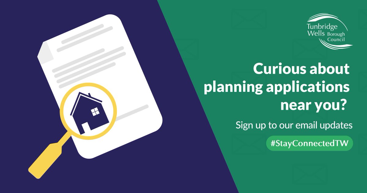 Why not sign up for weekly email alerts from us which will give you the latest news from the Council, including info about planning applications and bin collections. twbc.online/alerts