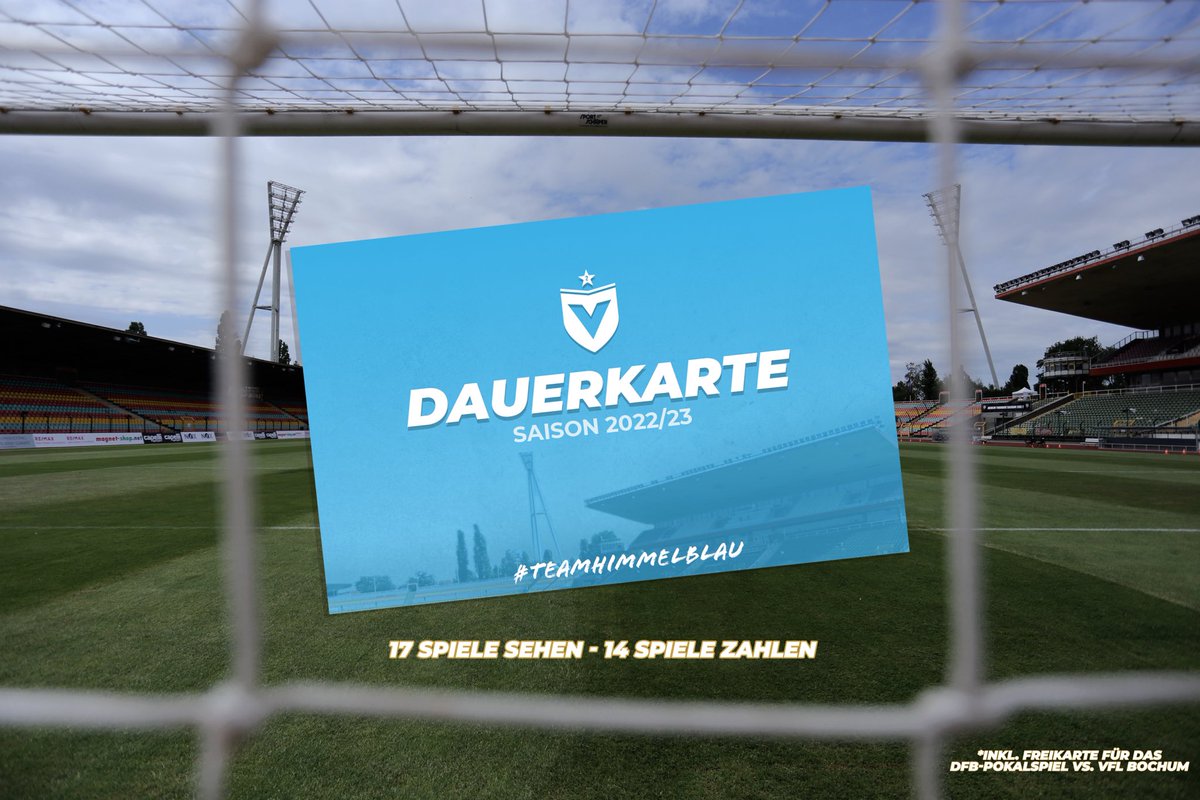 🔔 HIMMELBLAUE DAUERKARTE AB SOFORT IM TICKET-SHOP VERFÜGBAR

17 SPIELE SEHEN - 14 SPIELE ZAHLEN

Alle Infos auf unserer Homepage ➡️ bit.ly/3c9seY4

Zum Ticket-Shop ➡️ bit.ly/3IrtOjX