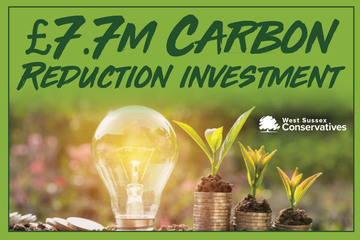 West Sussex Conservatives have agreed funding for a £7.7m programme to install solar panels and/or battery storage facilities at a further 31  corporate buildings and 65 schools, reducing electricity demand and helping to acheive our carbon reduction targets.