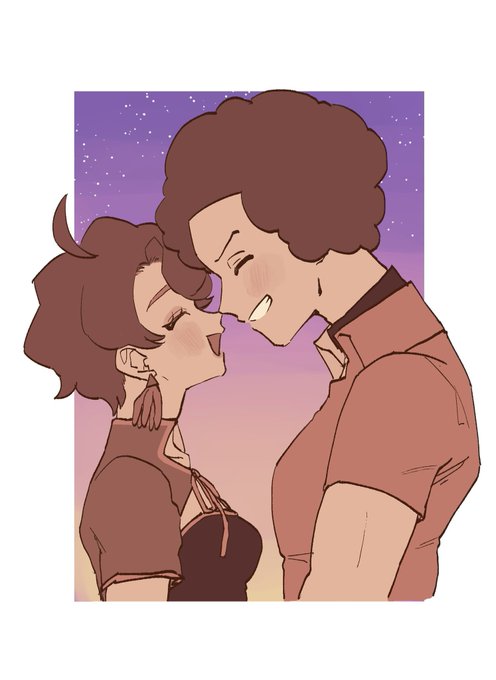 梅干さんからいただきました!!!2人の表情が…!! 愛おしすぎる。存在している…!!🌃 私のみたいおばまきを浴びてしまいました…🥲ありがとうございます!! 