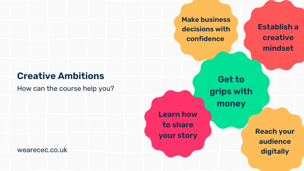 Feel like you need something to re-energise your freelance practice? Creative Ambitions is for you! 

The course focuses on five main areas, all designed to develop your digital and business skills for the benefit of your freelance career 👉 zcu.io/i8DK 

#wearecec