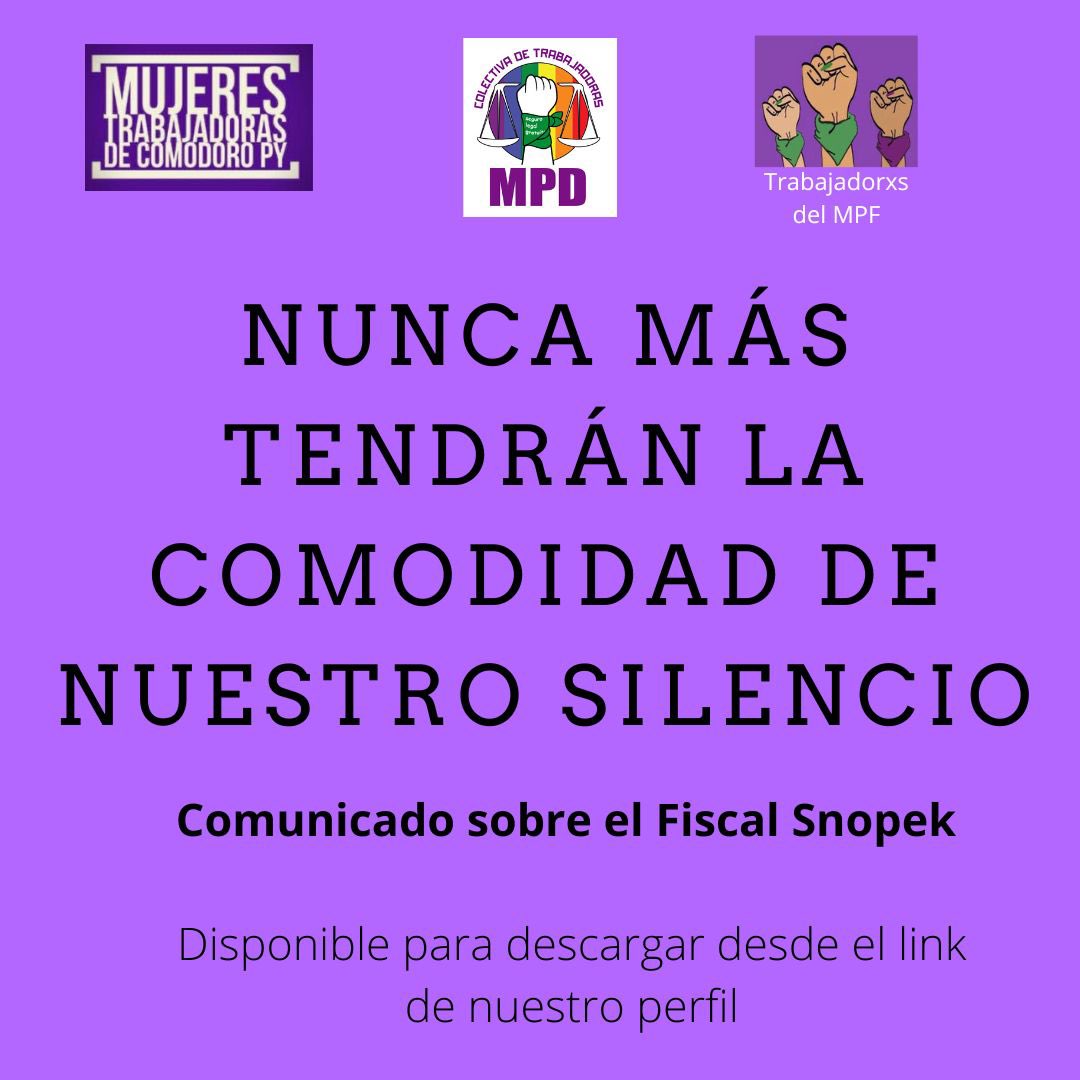 DeColectiva's tweet photo. Difundamos! 💪💪💪
#NoNosCallamosMas #JusticiaLibreDeViolencia #JusticiaSalteñaEnLaMira #NoAlAcosoLaboralenSalta
#EncubrirEsViolencia https://t.co/SAh38rEWqO