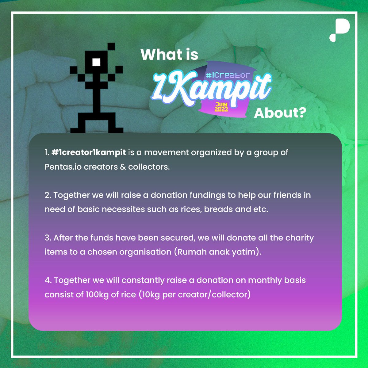 This is our contributors for July session!
This month the house have been selected by pak lang. Thanks to all for ur support 🎉🎉🎉

cc: <a href="/kamalhsan/">C͙a͙r͙m͙e͙n͙ H͙u͙d͙s͙o͙n͙ (◉ ◡ ◉) | 🆄🅽🆂🆃</a> <a href="/azhareewahid/">Abang Brooch DRiP💧🧡🟧 | NFTNYC2024</a> @TajrinFaruqi <a href="/PakLangChoi/">Pak Lang Food Stall</a> <a href="/pimosupremo/">PIM-O</a> <a href="/elleyern/">alienette</a> <a href="/AzrinMi/">$kinlord</a> <a href="/MixomanNFT/">MixomanNFT</a> <a href="/AdukaSangkelana/">KeHeK</a>

#1Creator1Kampit
#PixiesTribe