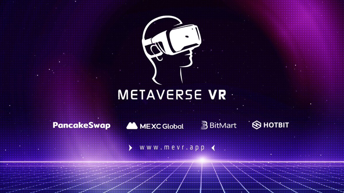Metaverse VR creates own Ecosystem with P2E Games and NFT Technology. 
#mevrtoken is high potential hidden gem project. Join the @mevrtoken world now !
mevr.app
mexc.com/exchange/MEVR_…