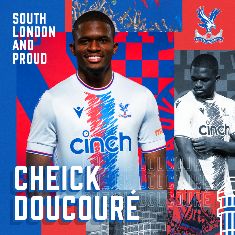 CPFC's tweet photo. Welcome to Palace, Cheick Doucouré ❤️💙

#CPFC