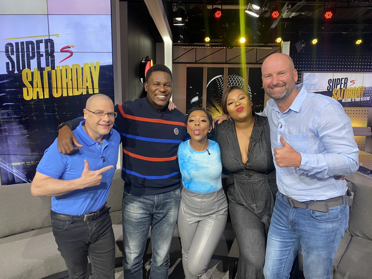 It was fun hanging out with the team of #SuperSaturday <a href="/NeilAndrews65/">Neil Andrews</a> <a href="/Anele/">Anele Mdoda</a> and <a href="/ThatoMoeng/">ThatoMoeng</a>. Great to be back on the show. Thank you