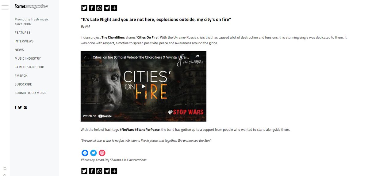 the_chordifiers's tweet photo. We are feeling happy about getting a feature from @famemagazine  UK. This would not have been possible without you, our family. Thanks for believing in us and encouraging us.
Cheers to you all!
#chordifiers #music #musician  #uk #musicianslife #bands #publicfigure https://t.co/n9F643oYRt