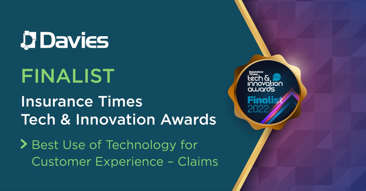 We're thrilled to be shortlisted for ‘Best Use of Technology for Customer Experience – Claims’ at the <a href="/InsuranceTimes_/">Insurance Times</a> Tech &amp; Innovation Awards!

Congratulations to all the finalists! #ITTechAwards #automation