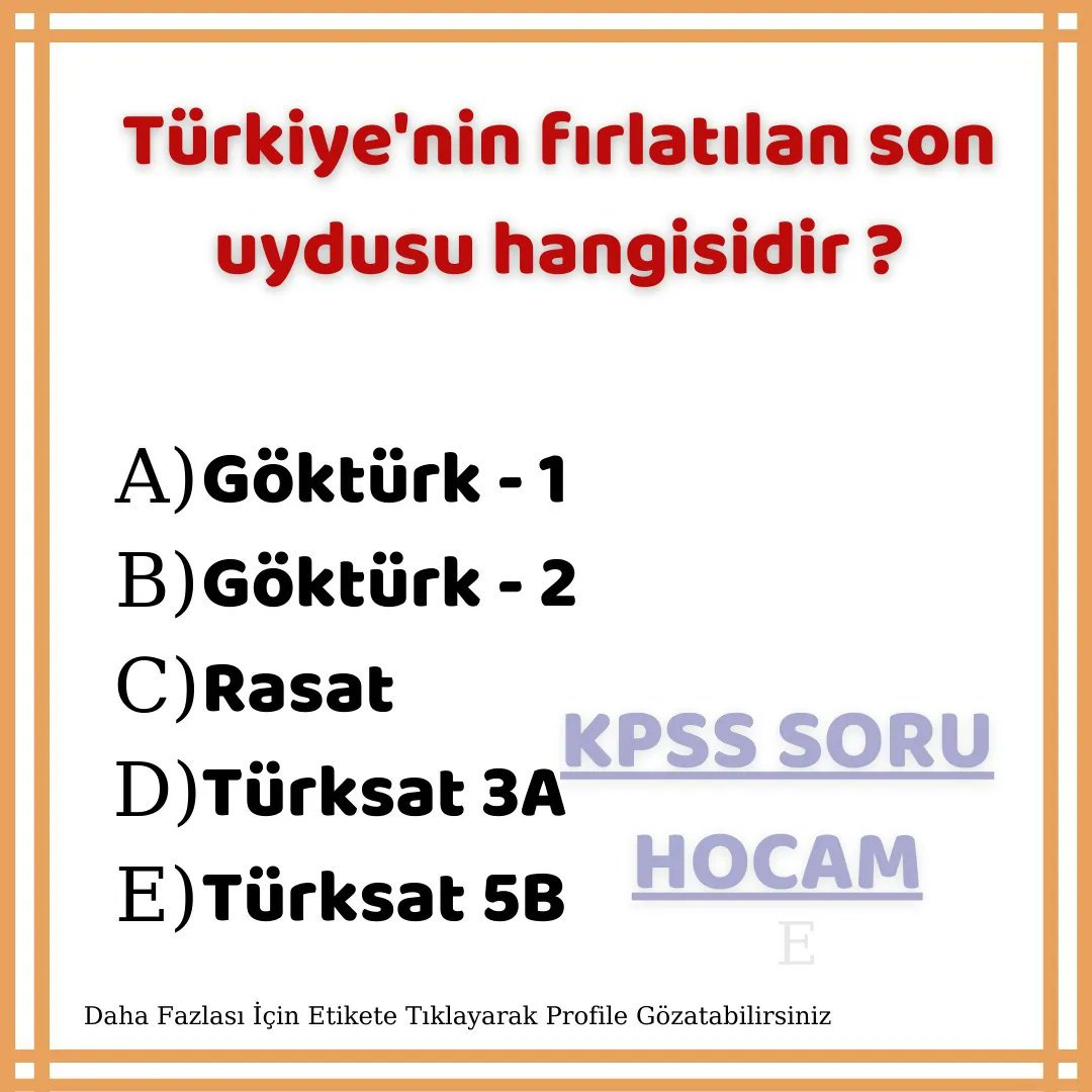 KPSS Soru Hocam tweet media