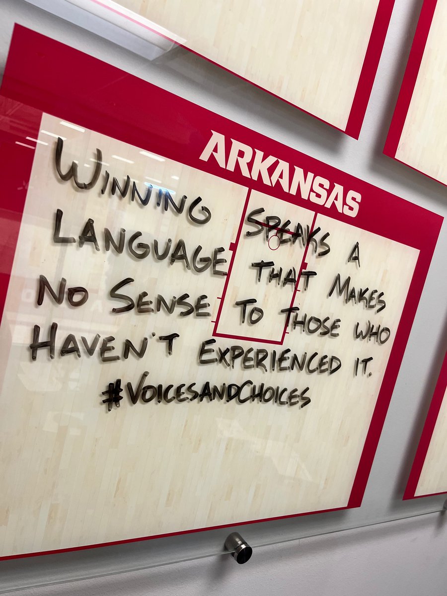 Winning speaks a language that makes no sense to those who haven’t experienced it. #VoicesandChoices