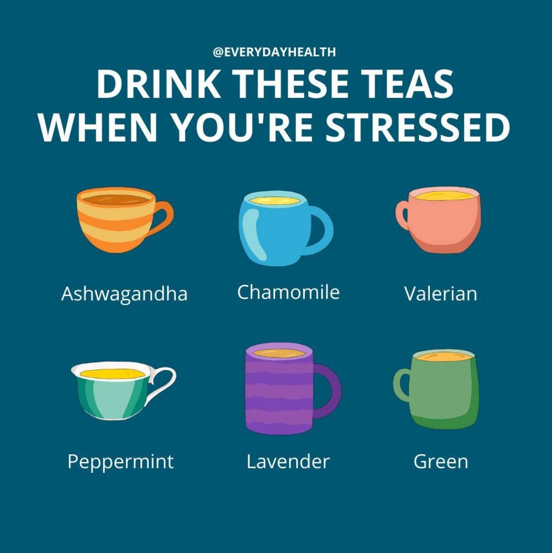 EverydayHealth's tweet photo. #StressedOut? Treat yourself to a cup of #tea. https://t.co/DnglDoQrwb